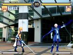  alternate_color blazblue genderswap guilty_gear jin_kisaragi kisaragi_jin ky_kiske m.u.g.e.n mugen_(game) sword weapon 