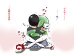  &lt;3 0808 black_hair blush gardevoir green_hair hat heart monster monster_sex poke_ball pokeball pokemon pokephilia sex socks text translation_request tsukiyo_(zero_ni_kaeru_tsuki) 