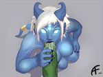  animated blue_body blue_eyes breasts draenai draenei ear_piercing eye_contact fellatio female gif glowing glowing_eyes horn jewelry looking_at_viewer male oral oral_sex orc penis piercing sex straight tail_ring video_games warcraft world_of_warcraft 