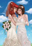  flower flowers gunbuster jung_freud takaya_noriko top_wo_nerae! wedding yuri 