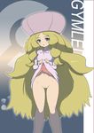  bee-j1 cattleya_(pokemon) highres makoto_daikichi no_panties pokemon pussy skirt_lift uncensored 