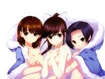  anegasaki_nene breast_hold dmyo fixed kobayakawa_rinko love_plus naked_cape snow_ring takane_manaka transparent_png 