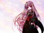  japanese_clothes kimono long_hair purple_hair raika_ibuki red_eyes sate_hatena solo utau 