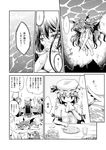  bath bow braid breasts comic flandre_scarlet food futatsuki_hisame greyscale hairband hat head_wings highres hong_meiling izayoi_sakuya koakuma long_hair medium_breasts monochrome multiple_girls nude remilia_scarlet short_hair side_ponytail soup touhou translated twin_braids wings 