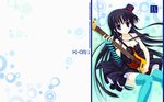  akiyama_mio cleavage dress guitar indico_lite k-on! mitha thighhighs wallpaper 