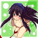  black_hair blue_eyes blush dragon_quest dragon_quest_v genderswap hands_tied hero_(dq5) long_hair open_mouth oppai tied_hands ykn 