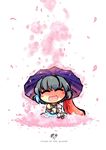  ^_^ cherry_blossoms chibi closed_eyes okome_(kome_kuma) revision smile solo tatara_kogasa touhou 