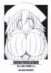  breasts comic doujinshi greyscale highres huge_breasts monochrome original pointy_ears sakaki_(noi-gren) solo 