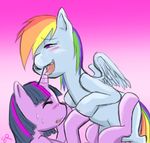  blush couple equine eyes_closed fellatio female feral friendship_is_magic fur hair horn horn_job hornjob horse lesbian licking mammal multi-colored_hair my_little_pony open_mouth oral oral_sex pegasus pony purple_eyes purple_fur purple_hair rainbow_dash_(mlp) rainbow_hair rainbow_tail sex sweat tongue twilight_sparkle_(mlp) unicorn valiumangel wings 