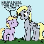  cub cute cutie_mark derpy_hooves_(mlp) dinky_hooves_(mlp) equine female feral friendship_is_magic hair horn long_hair mammal megasweet mother my_little_pony parent pegasus short_hair unicorn wings young 