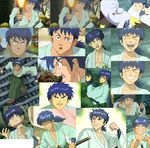  collage expressions face gundou_musashi long_sleeves male_focus miyamoto_musashi quality screencap 