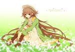  dress hanato_kobato hat kaze-hime kobato. long_hair sitting solo very_long_hair 