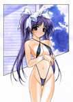  blue_hair cameltoe hasumi_eran itou_noemi long_hair mizugi sling_bikini tagme twin_tails with_you 