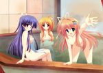  3girls bath hoshizora_e_kakaru_hashi koumoto_madoka nakatsugawa_ui nude ryohka toudou_tsumugi towel 