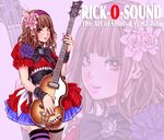  fishnet_stockings flower guitar musical_instrument shunya_yamashita tagme 