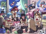  adelbert_(madoka_magica) akemi_homura amy_(madoka_magica) anja_(madoka_magica) anthony_(madoka_magica) bad_id bad_pixiv_id cat character_doll charlotte_(madoka_magica) chibi daniyyel+jennifer demiano doll drawer dual_persona elsa_maria_(madoka_magica) everyone fang feeding food gertrud_(madoka_magica) h.n.elly_(kirsten) kaname_madoka kyubey mahou_shoujo_madoka_magica miki_sayaka mirror multiple_girls oktavia_von_seckendorff pantyhose patricia_(madoka_magica) pocky pudding pyotr_(madoka_magica) sakura_kyouko school_uniform sebastians_(madoka_magica) shizuki_hitomi sitting sitting_on_head sitting_on_person spoilers table tea_set television thighhighs tomoe_mami voodoo_doll 