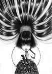  flower hane_(azelye) highres horror_(theme) long_hair original solo surreal 