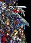  6+boys aqua_eyes armor black_hair blonde_hair blue_eyes blue_hair brown_hair cape chaos_(hikari_no_4_senshi) cid_raines crisis_core_final_fantasy_vii dissidia_final_fantasy final_fantasy final_fantasy_i final_fantasy_tactics final_fantasy_unlimited final_fantasy_vii final_fantasy_viii final_fantasy_x final_fantasy_xii final_fantasy_xiii final_fantasy_xv garland_(ff1) genesis_rhapsodos gloves gunblade hat head_wings highres hikari_no_4_senshi irie long_hair multiple_boys multiple_girls nomura_tetsuya_(style) parody purple_hair red_eyes seifer_almasy seymour_guado shiroi_kumo silver_hair spoilers staff stella_nox_fleuret style_parody sword ultima_(fft) vayne_carudas_solidor weapon white_hair wings 