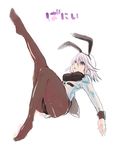  animal_ears bunny_ears bunnysuit leg_up pantyhose raine_sage refill_sage solo tales_of_(series) tales_of_symphonia 
