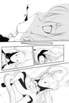  blood byoin comic greyscale kirisame_marisa mishaguji monochrome silent_comic snake touhou vore 