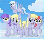  derpy_hooves_(mlp) equine family female feral friendship_is_magic group mammal my_little_pony pegasus unknown_artist unknown_pony wings 
