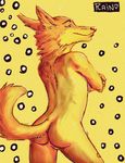  &hearts; anthro back butt canine crossed_arms male mammal model monochrome nude pose rain420 solo tail 
