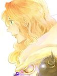  blonde_hair female final_fantasy final_fantasy_iv final_fantasy_iv_the_after green_eyes long_hair lowres mizukumohouse rosa_farrell shoulder_pads solo white_background 