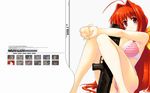  bra cleavage gun kagami_sumika makishima_azusa muv-luv_alternative muvluv pantsu wallpaper 