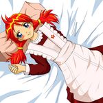  bed_sheet blue_eyes red_hair school_uniform ussr-tan 