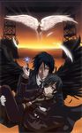  angelskully ciel_phantomhive eyepatch kuroshitsuji male sebastian_michaelis wings 