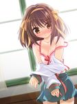  bra cleavage open_shirt suzumiya_haruhi suzumiya_haruhi_no_yuuutsu undressing watsuki_ayamo 