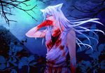  blood highres long_hair male male_focus youko_kurama yu_yu_hakusho yuu_yuu_hakusho 