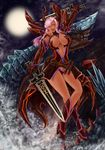  1girl akura_vashimu capcom deyuru_(armor) gurenzeburu monster_hunter monster_hunter_frontier pink_hair sword weapon 