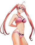  blue_eyes bra highres kagurazaka_asuna lingerie mahou_sensei_negima mahou_sensei_negima! navel panties pantsu pink_hair transparent_background transparent_png twintails underwear vector_trace 