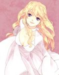  akieru_nomaki blonde_hair blue_eyes choker dress image_sample lipstick macross macross_frontier makeup md5_mismatch pixiv_sample sheryl_nome smile solo 