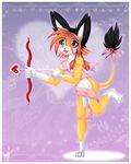  &hearts; bow_(weapon) bow_and_arrow censored female luna777 moondog nude ranged_weapon ribbons solo taratsu_(character) weapon 