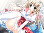  anus bed heart_pin nopan ribbon school_uniform skirt tagme uncensored vagina 