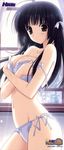  bra breast_hold cleavage himenomiya_kaguya pantsu stellar_theater stick_poster suzuhira_hiro 