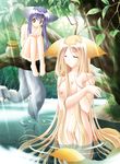  breast_hold kitsune koma louis&amp;amp;visee nipples nude solo tail_tale 