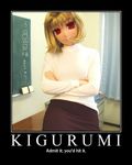  androgynous animegao arcueid_brunestud cosplay kigurumi long_skirt motivator photo purple_skirt skirt solo sweater tsukihime 