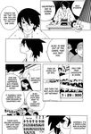  1girl comic glasses greyscale hard_translated itoshiki_nozomu japanese_clothes jpeg_artifacts kitsu_chiri kumeta_kouji monochrome sandals sayonara_zetsubou_sensei school_uniform translated truth valentine 