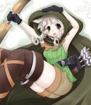  arrow bow_(weapon) dragon&#039;s_crown dragon's_crown elf elf_(dragon&#039;s_crown) elf_(dragon's_crown) gloves pointy_ears ryokuchaism shorts weapon 