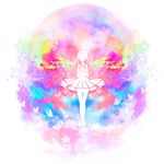  24_(24phage) bug butterfly closed_eyes dress insect original praying rainbow solo standing star tutu twintails wings 