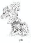  amy_rose animal animals doggystyle highres monochrome rouge_the_bat sex shadow_the_hedgehog sketch sonic_the_hedgehog tentacle 