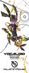  alternate_costume aqua_eyes blonde_hair boots detached_sleeves hair_ornament hair_ribbon hairclip highres kagamine_rin kagamine_rin_(append) knee_boots monq ribbon short_hair smile solo thigh_boots thighhighs upside-down vocaloid vocaloid_append 