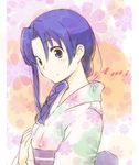  blue_eyes blue_hair braid japanese_clothes kawashima_ami kimono long_hair shirotaka_(shirotaka) solo toradora! yukata 