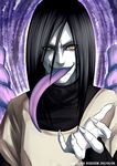  black_hair kei-suwabe male_focus naruto naruto_(series) orochimaru slit_pupils solo tongue white_skin yellow_eyes 