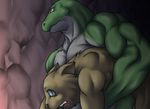  bomb_(artist) canine cave duo lizard mammal nude reptile scalie 