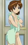  bath brown_hair girls_bravo kojima_kirie nude towel 