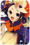  axis_powers_hetalia brown_eyes brown_hair china_(hetalia) chinese_clothes halloween hat necklace open_mouth tagme talisman 